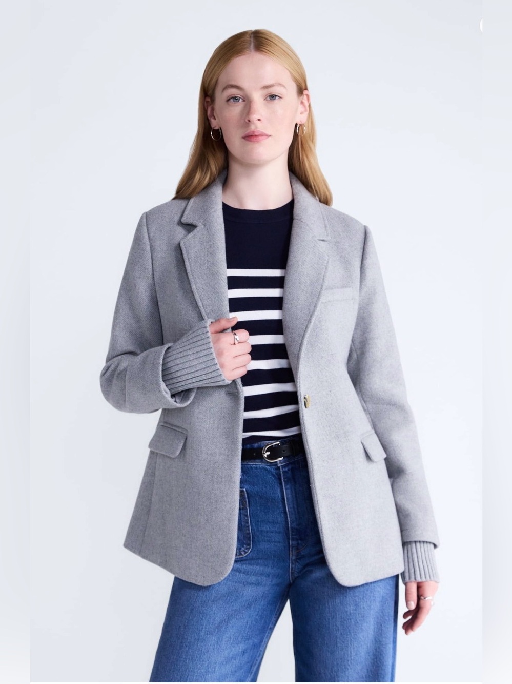 Free Assembly Women’s Single Breasted Blazer w/ Ribbed Cuffs